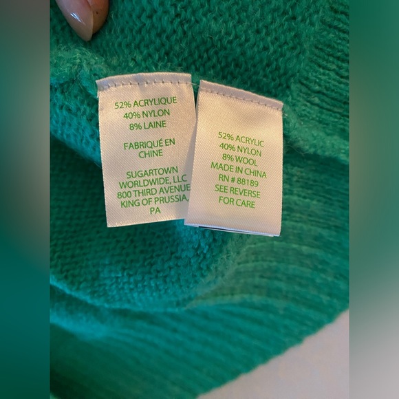 Lilly Pulitzer Leonette Sweater Set Botanical Green Style 011201 XXS Oversized - Picture 16 of 16